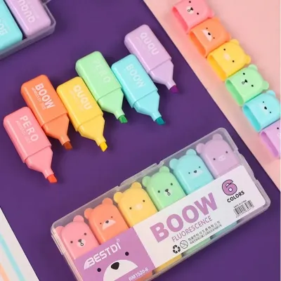 Bear shaped Mini Highlighter Set